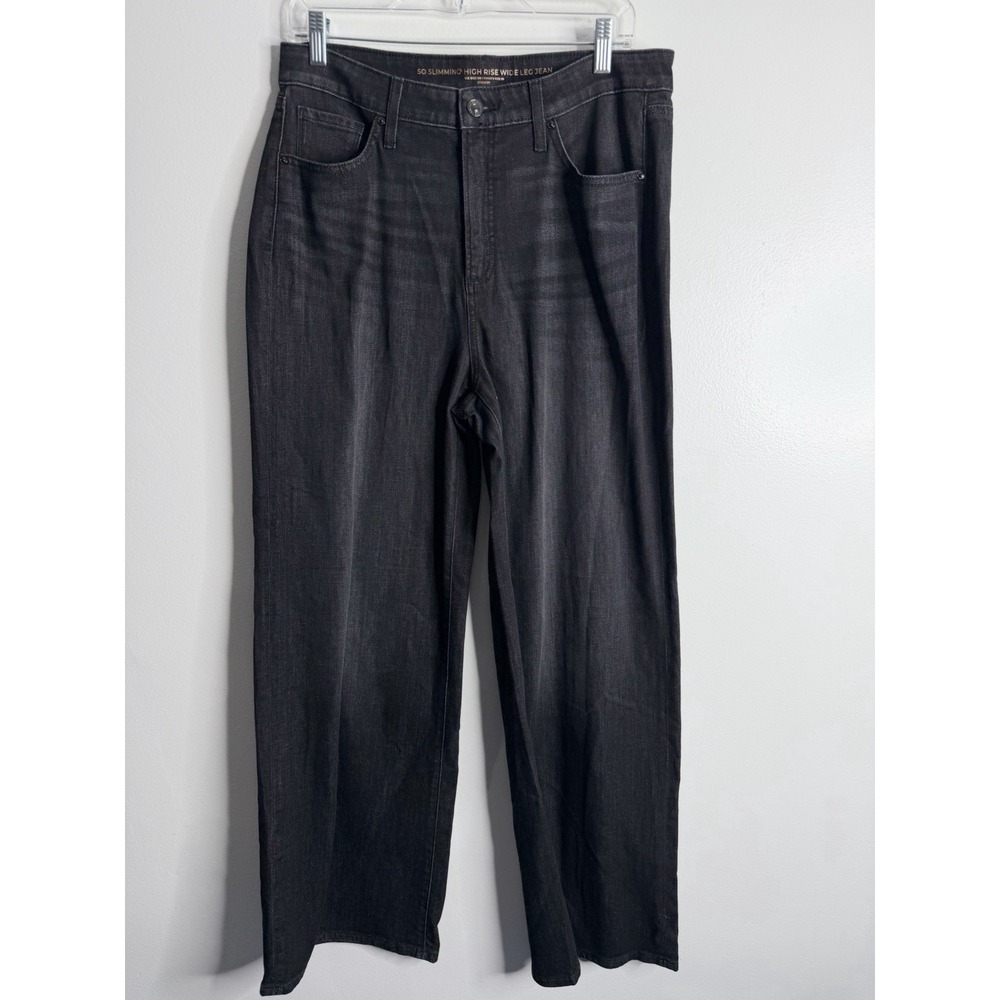 NEW Chico's So Slimming High Rise Wide Leg Jean Washed Black Size 12 Chico's 2